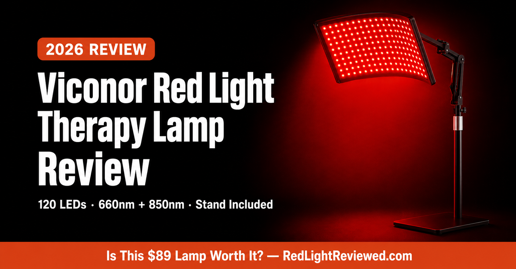 Viconor Red Light Therapy Lamp Review 2026: Is This $89 Stand Worth It?