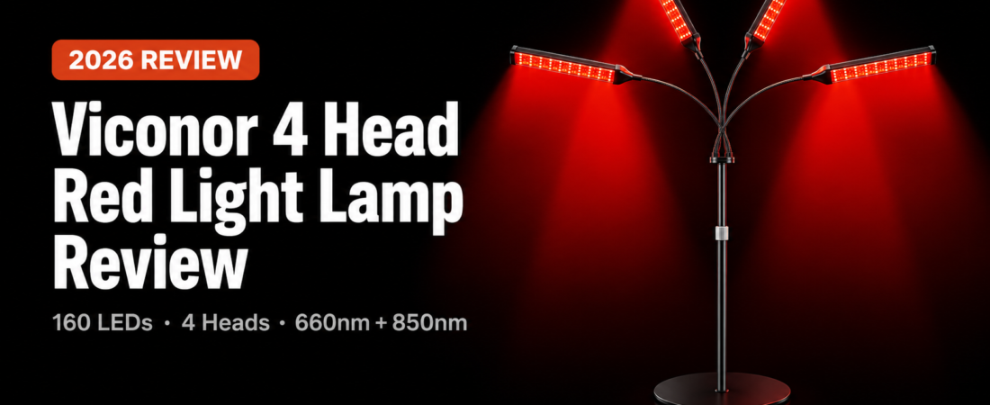 Viconor 4 Head Red Light Therapy Lamp Review 2026: Best $57 Multi-Head Device?