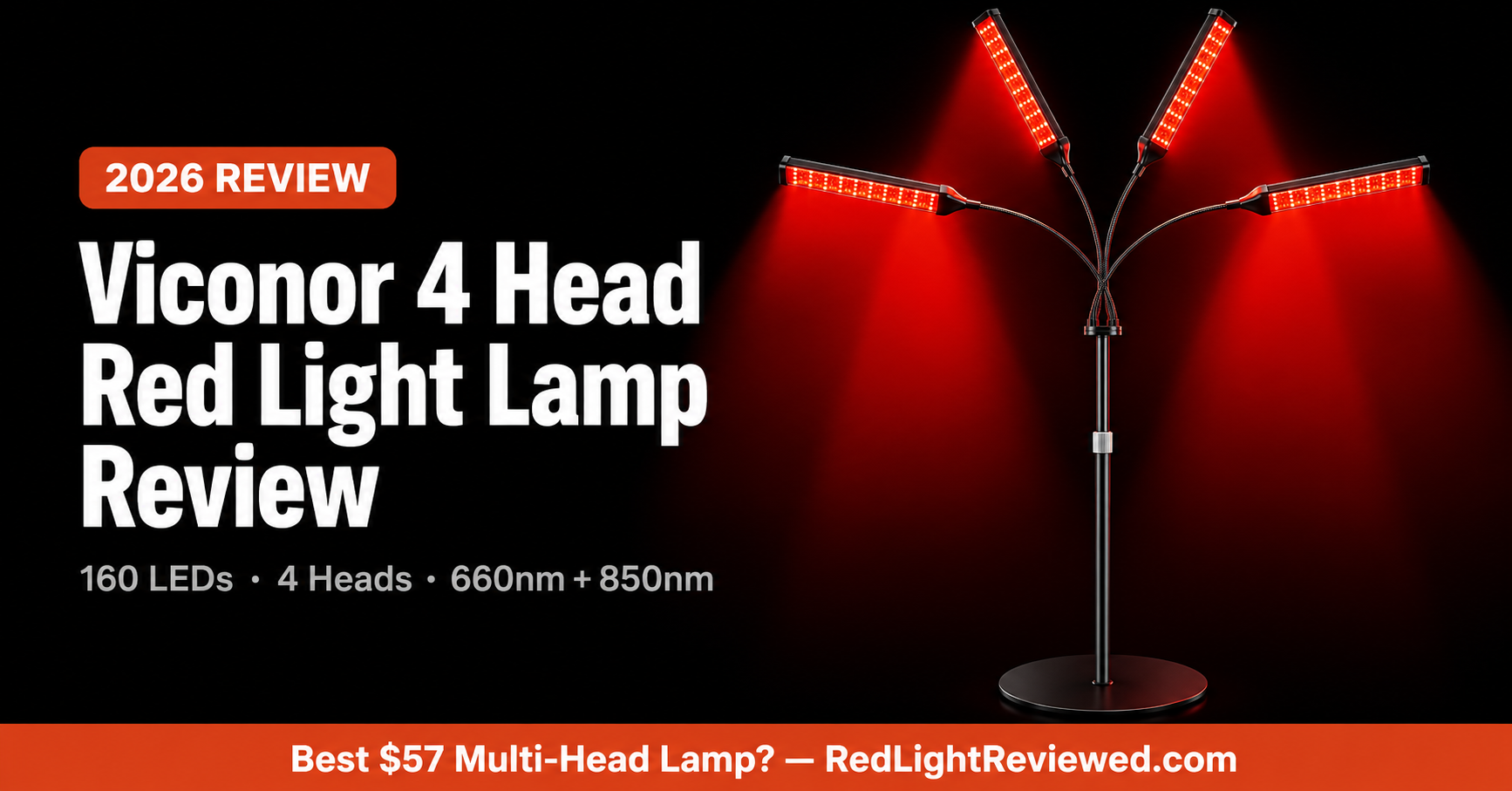 Viconor 4 Head Red Light Therapy Lamp Review 2026: Best $57 Multi-Head Device?