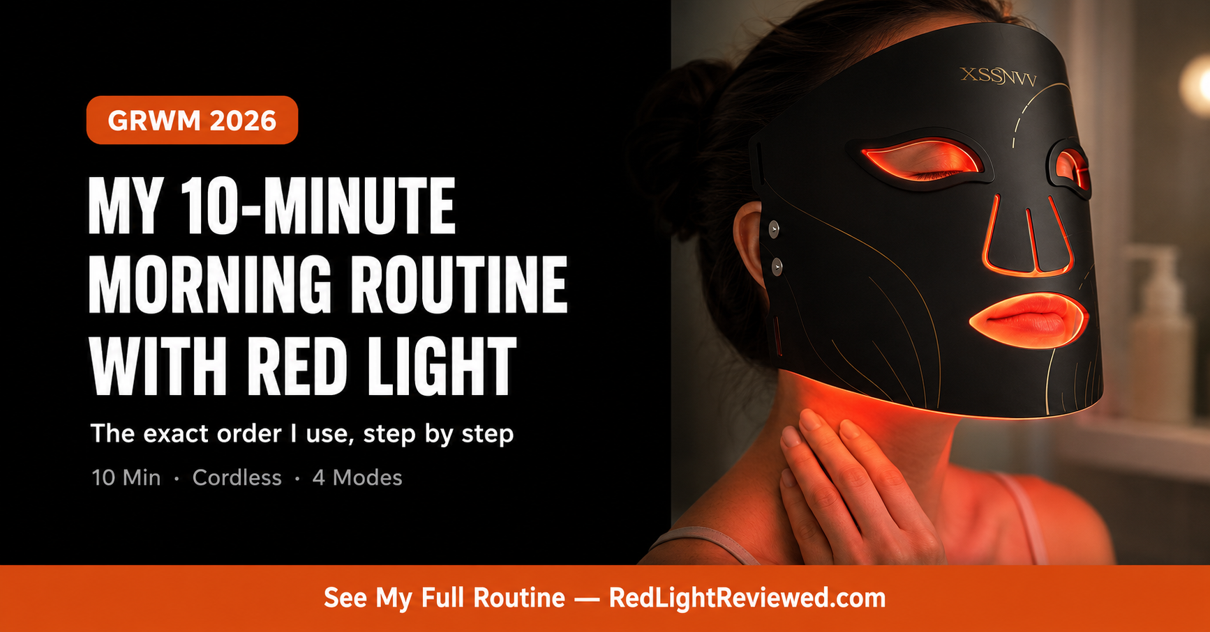 My 10-Minute Morning Skincare Routine with Red Light Therapy (GRWM 2026)
