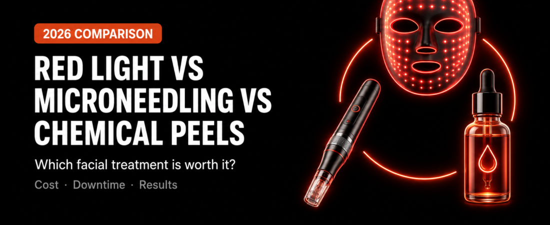 Red Light Therapy vs Microneedling vs Chemical Peels: Which Facial Treatment Is Worth It?