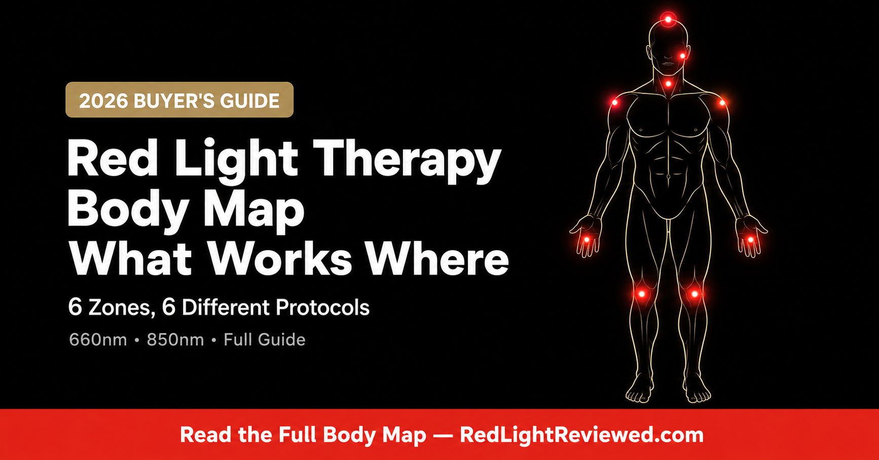 Red Light Therapy Body Map: What Works Where (2026) red light therapy body map